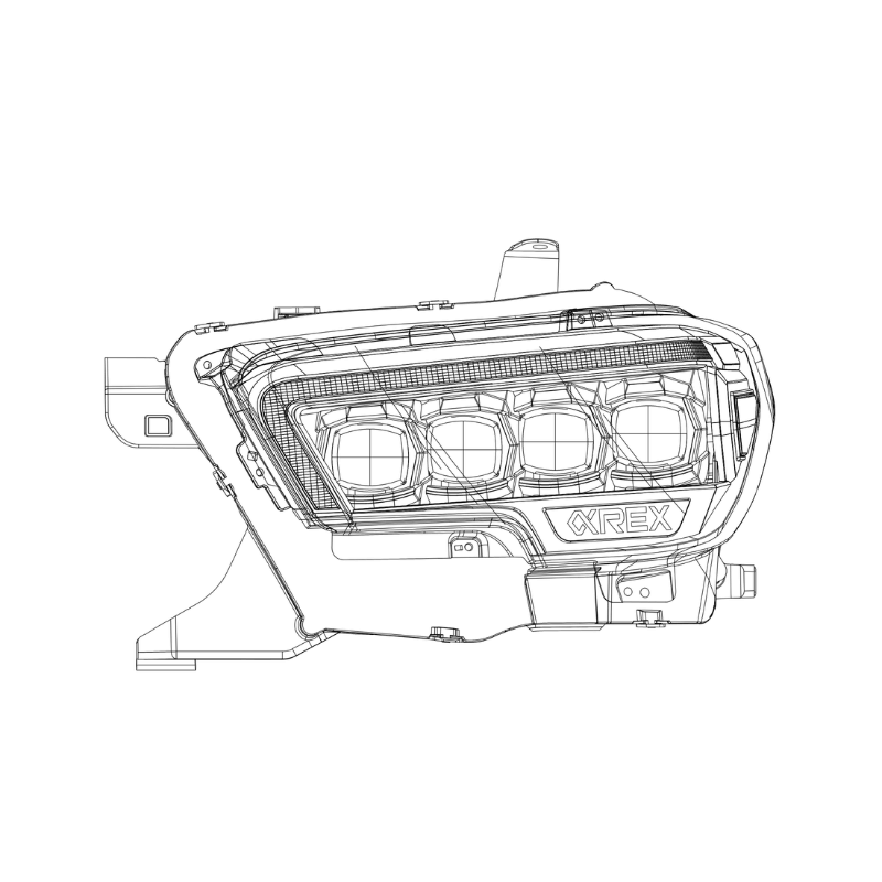 Exclusive NOVA-Series LED Projector Headlights | Amber/Clear DRL Fits 2016-2023 Toyota Tacoma