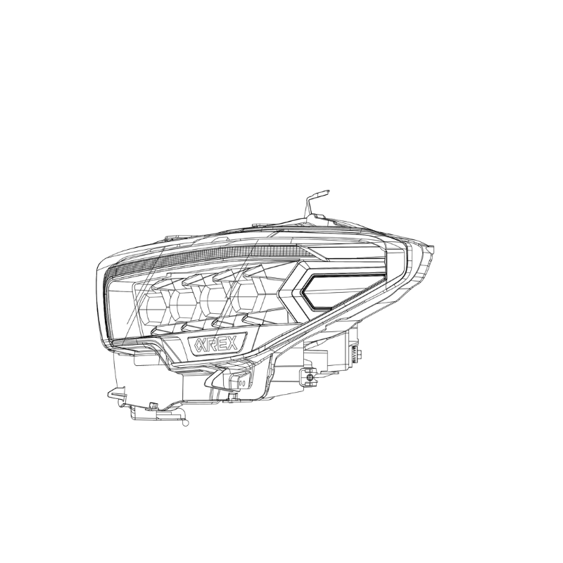 Exclusive NOVA-Series LED Projector Headlights | Amber/Clear DRL Fits 2016-2023 Toyota Tacoma