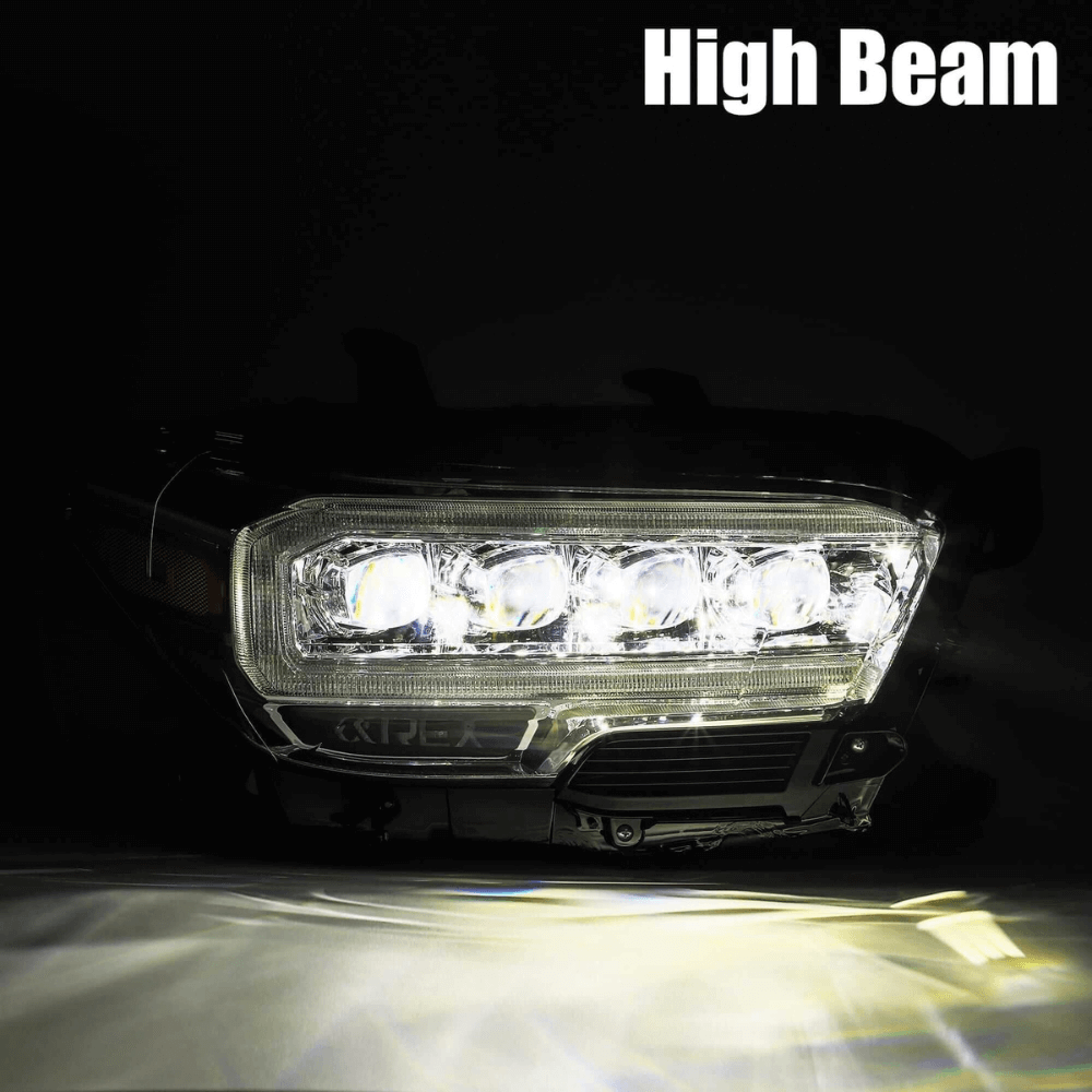 NOVA-Series LED Projector Headlights | Amber/Clear DRL Fits 2016-2023 Toyota Tacoma