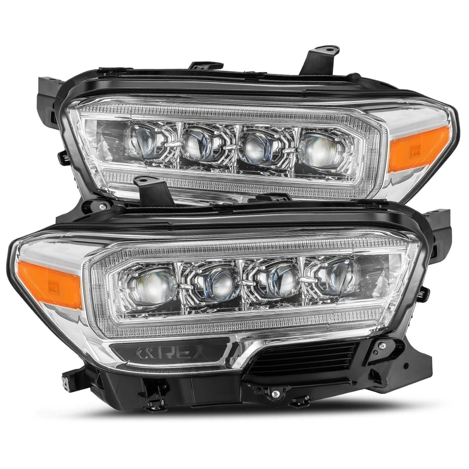 NOVA-Series LED Projector Headlights | Amber/Clear DRL Fits 2016-2023 Toyota Tacoma