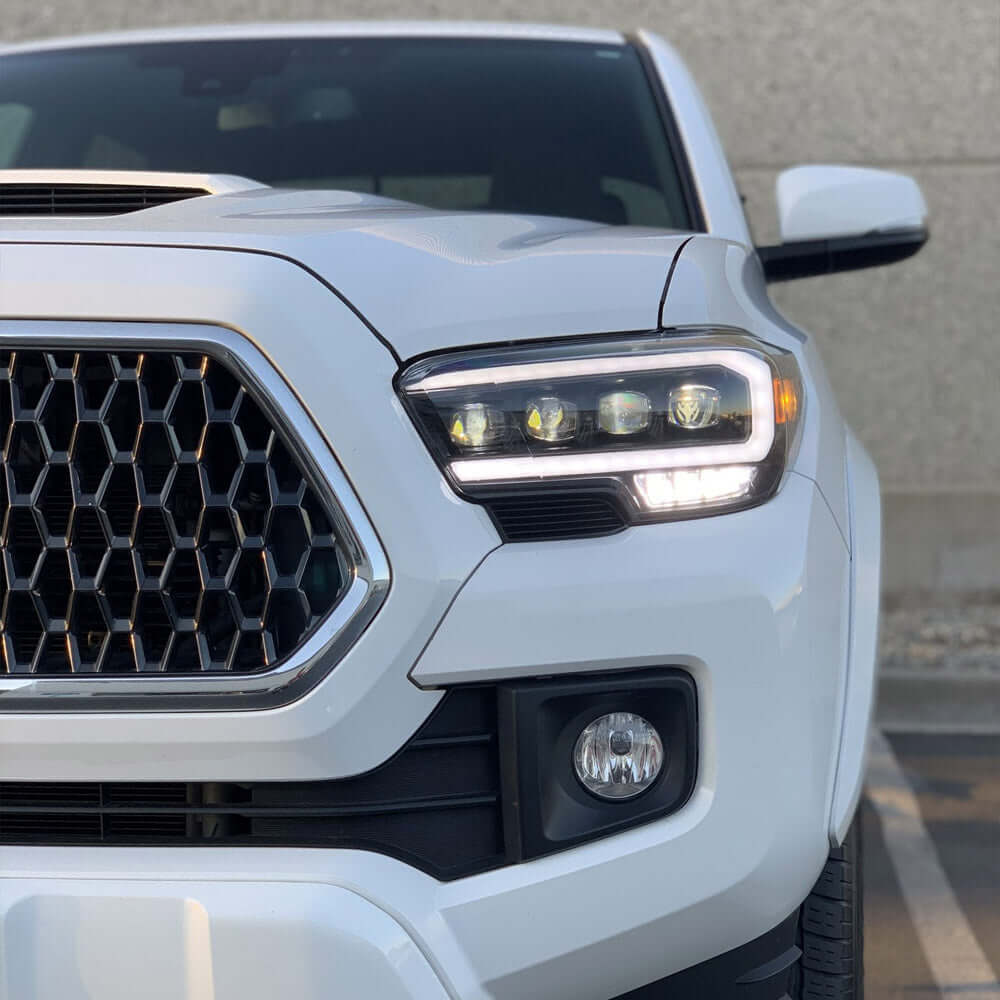 NOVA-Series LED Projector Headlights | Amber/Clear DRL Fits 2016-2023 Toyota Tacoma