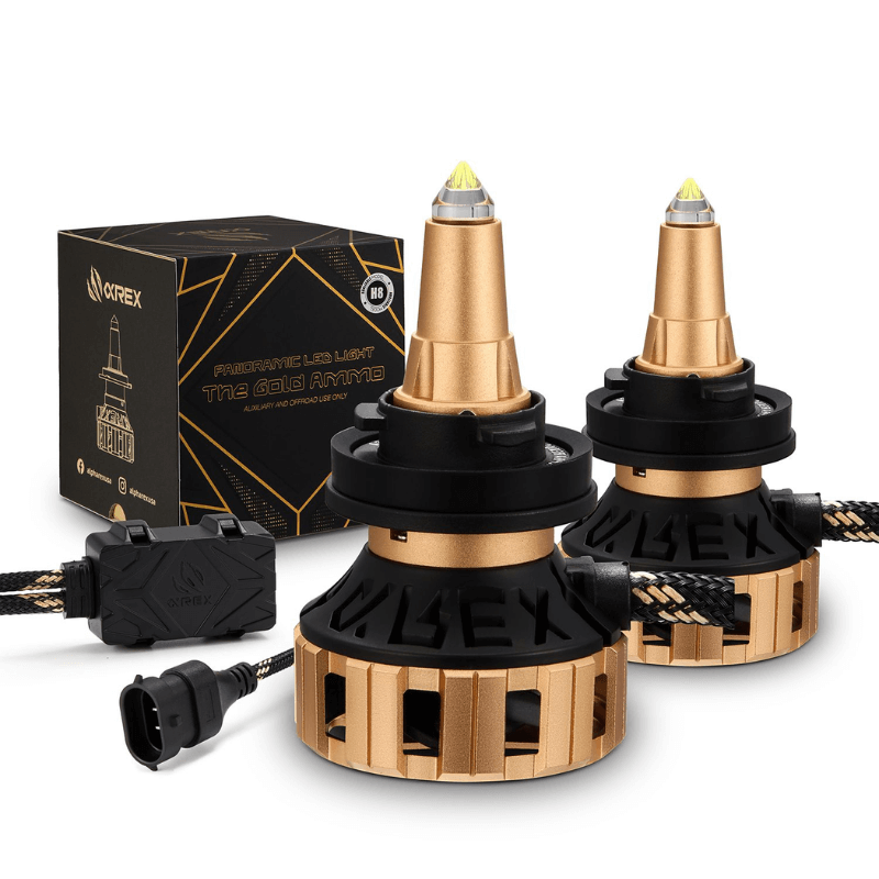 AlphaRex Gold Ammo Panoramic LED light bulbs