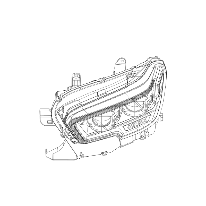 Exclusive LUXX-Series LED Projector Headlights | Amber/Clear DRL Fits 2016-2023 Toyota Tacoma