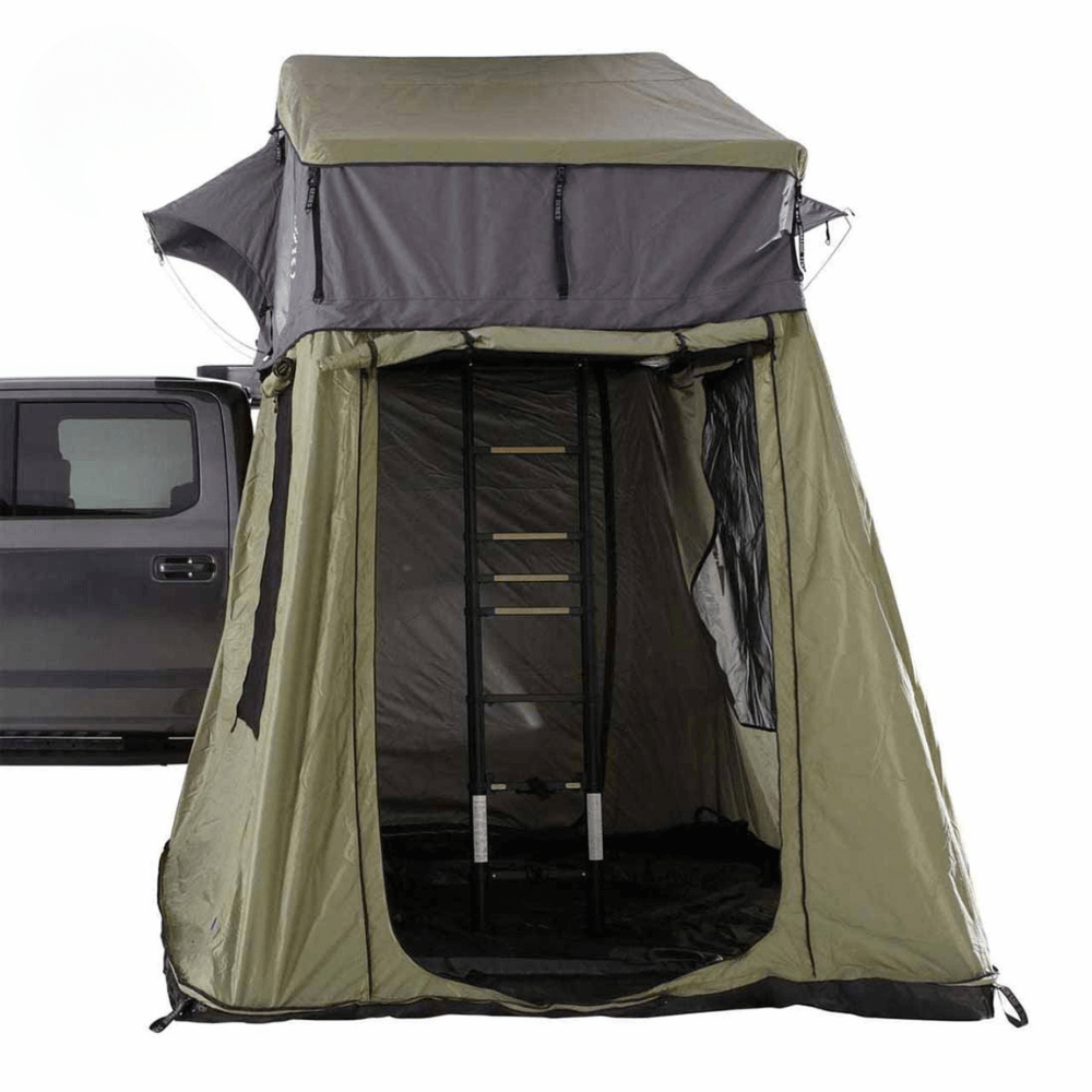 HD Nomadic 2 Roof Top Tent Annex Green Base With Black Floor & Travel Cover
