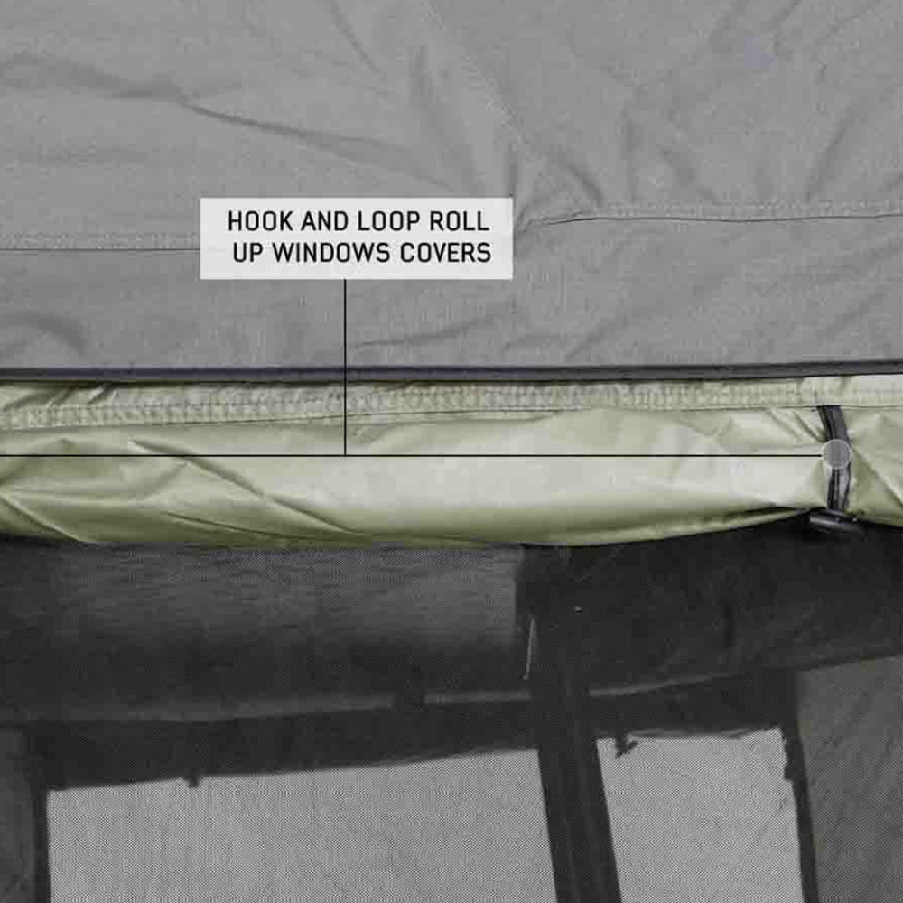 HD Nomadic 2 Roof Top Tent Annex Green Base With Black Floor & Travel Cover