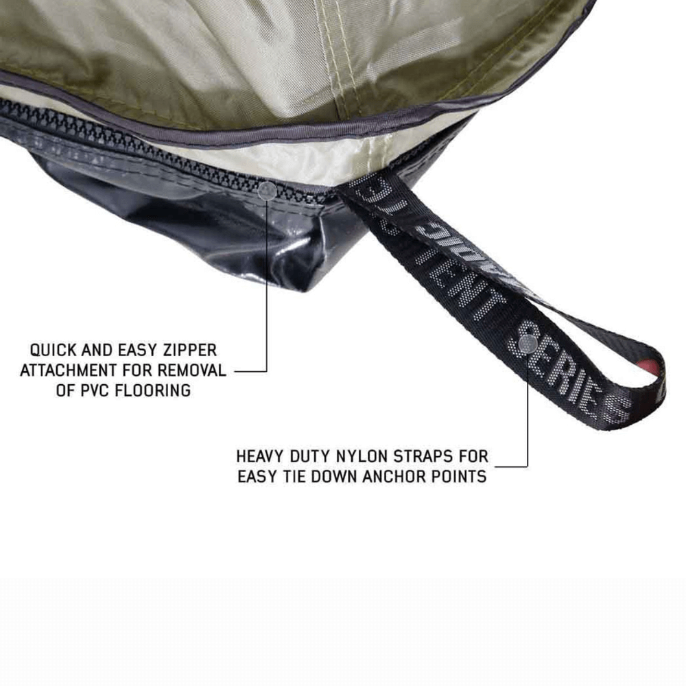 HD Nomadic 2 Roof Top Tent Annex Green Base With Black Floor & Travel Cover