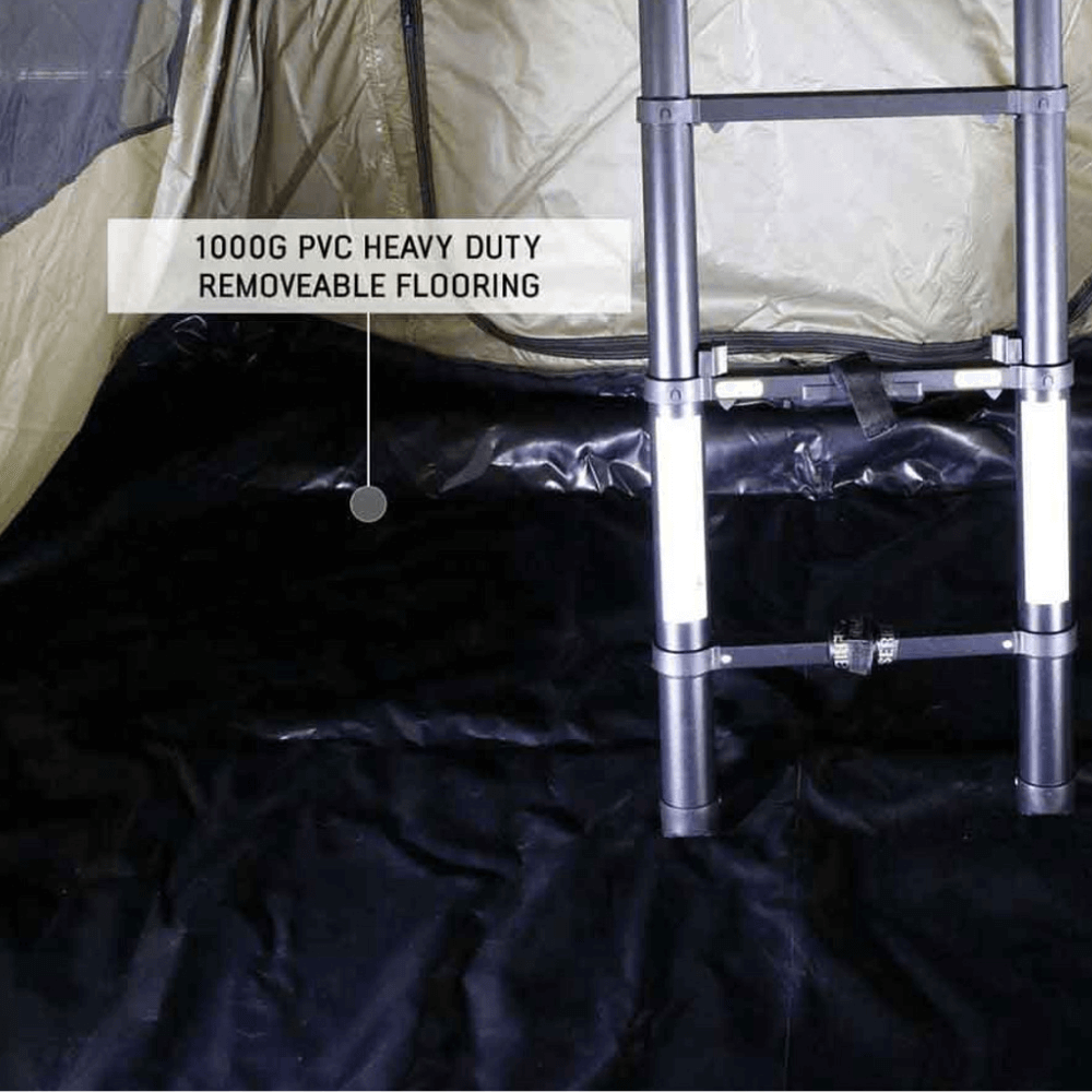 HD Nomadic 2 Roof Top Tent Annex Green Base With Black Floor & Travel Cover