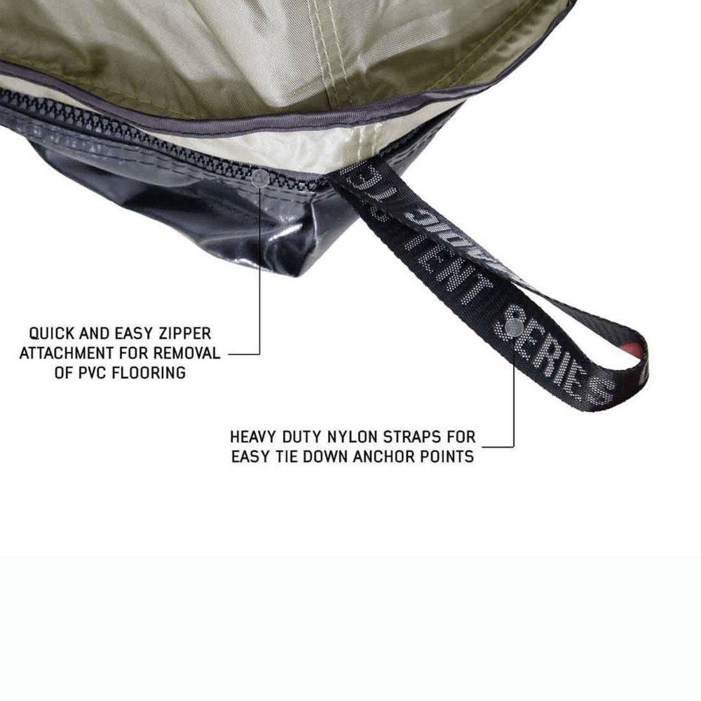 HD Nomadic 3 Roof Top Tent Annex Green Base With Black Floor & Travel Cover