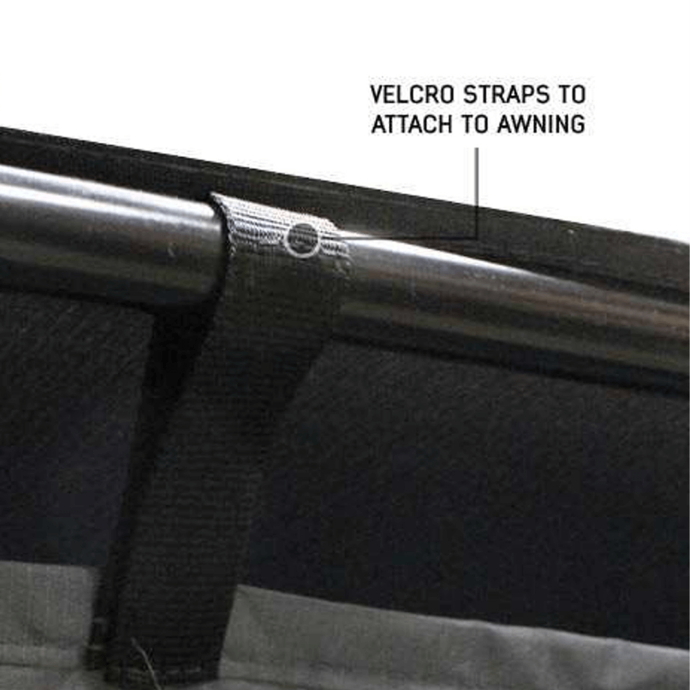 HD Nomadic Awning Room Enclosure, Grey Body, Green Trim (4 Walls & Floor)