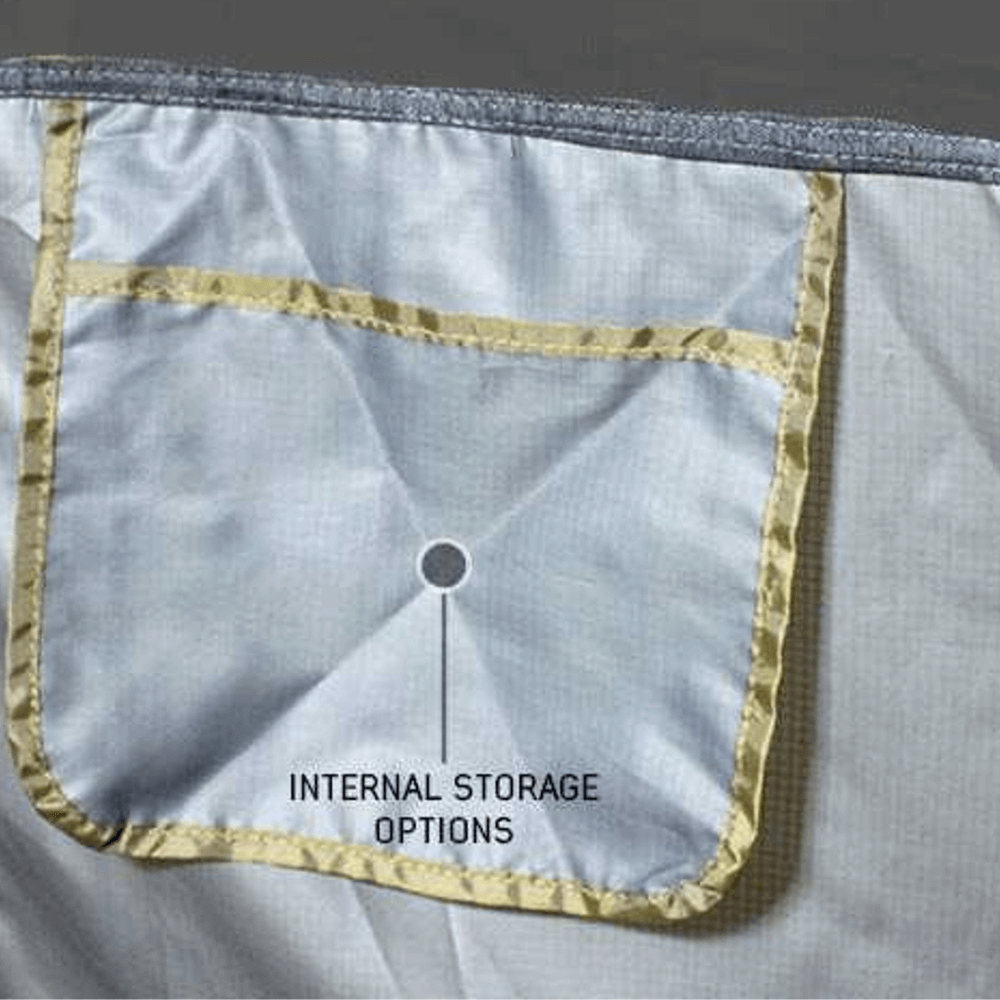 HD Nomadic Awning Room Enclosure, Grey Body, Green Trim (4 Walls & Floor)