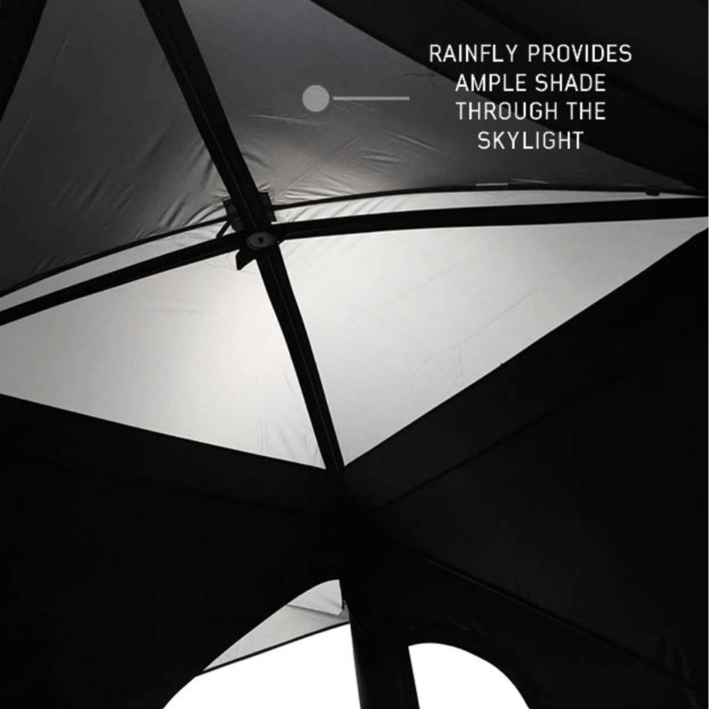 Hub Centric Ground Tent - Black Body & Grey Rainfly
