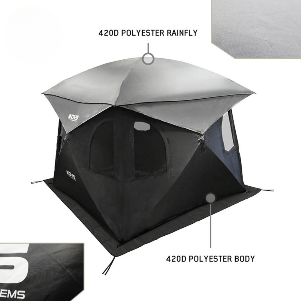 Hub Centric Ground Tent - Black Body & Grey Rainfly