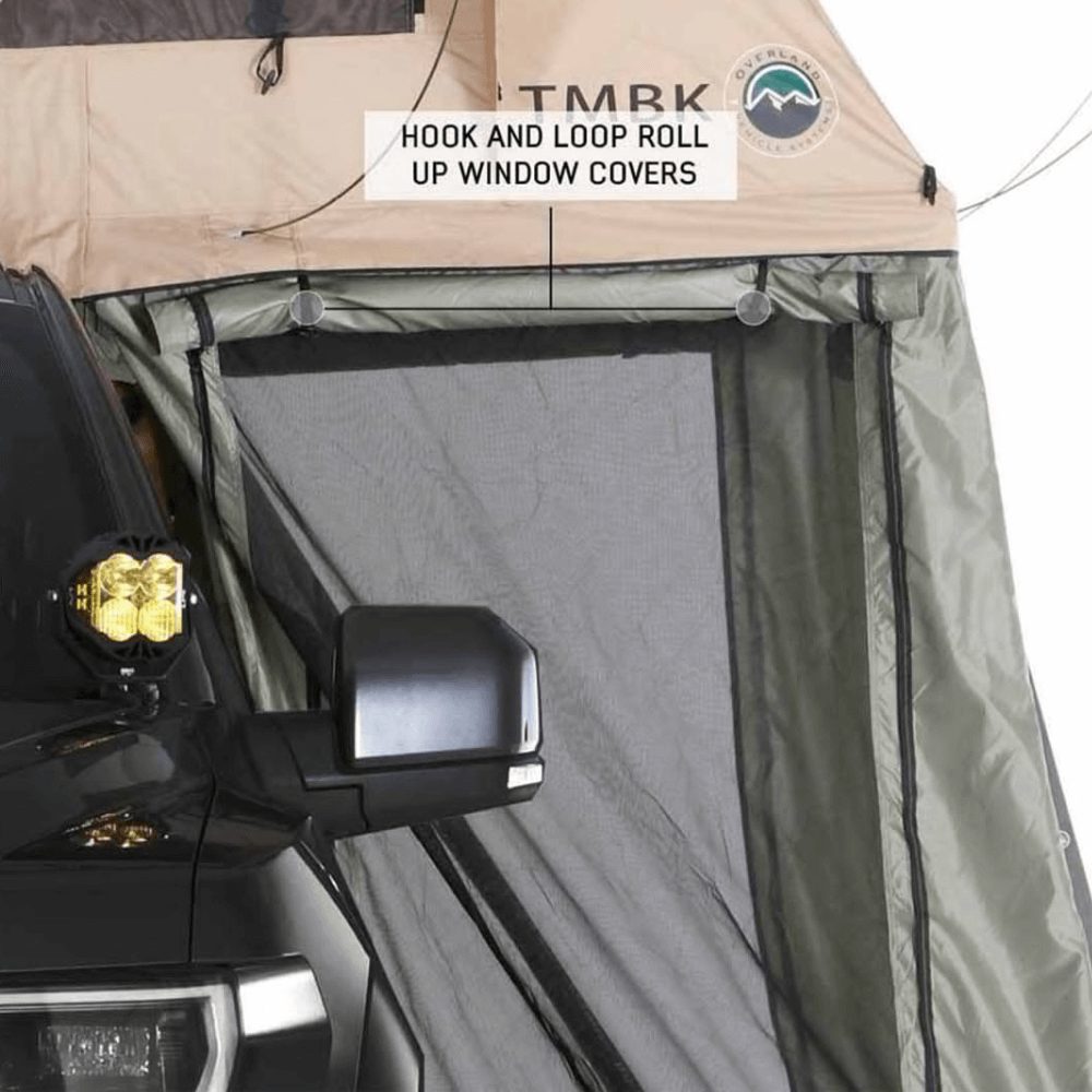 LD TMBK Roof Top Tent Annex Green Base With Black Floor & Travel Cover