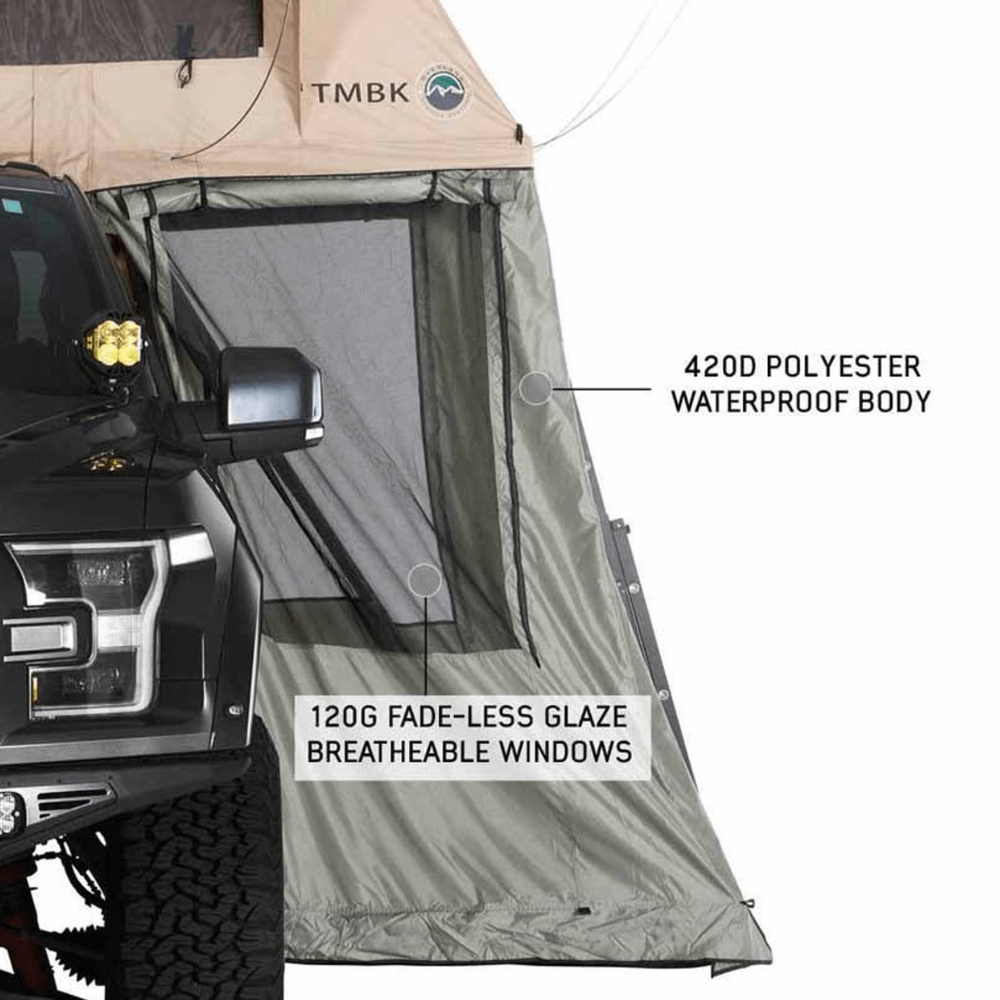 LD TMBK Roof Top Tent Annex Green Base With Black Floor & Travel Cover