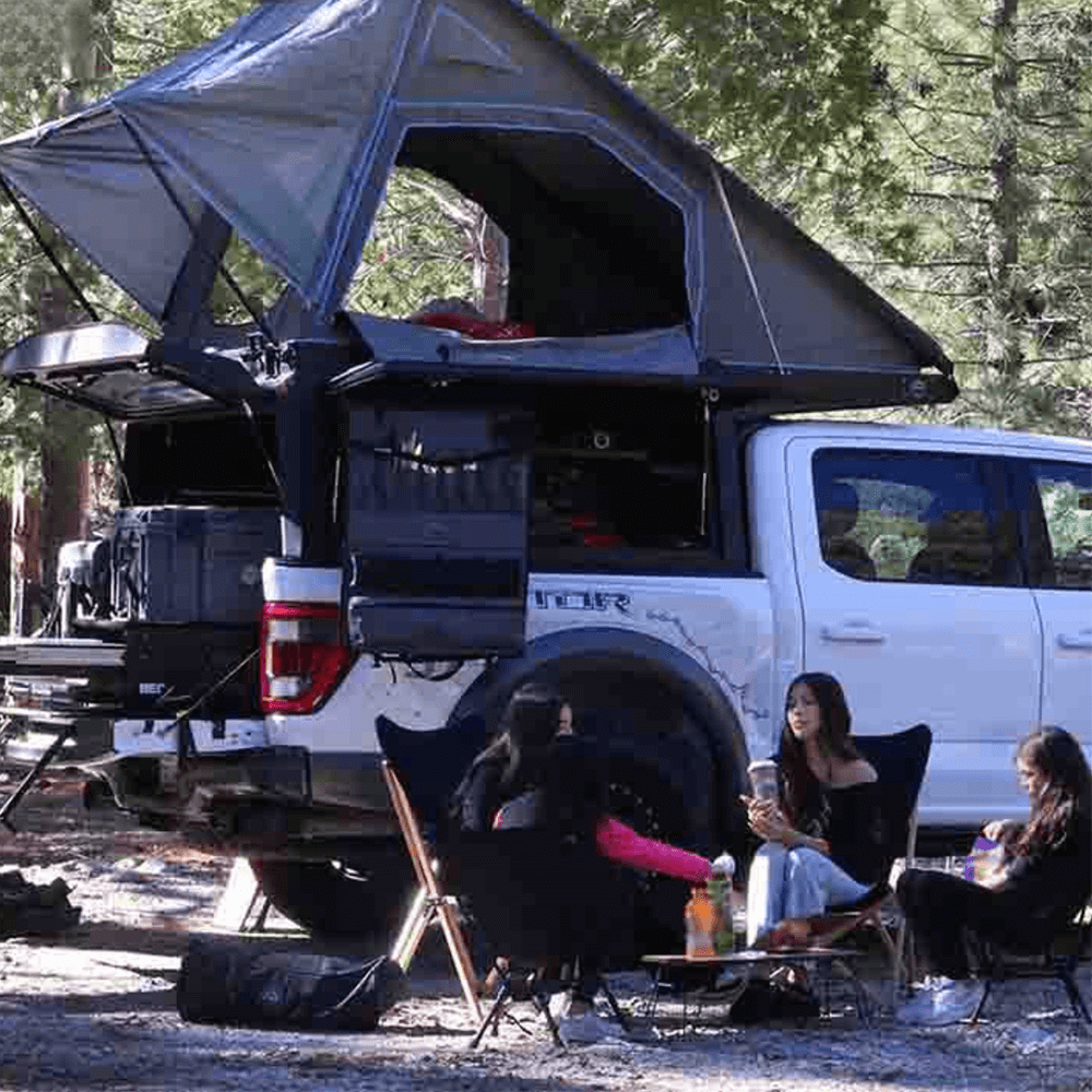 MagPak - Camper Shell/Roof Top Tent Combo with Lights, Rear Molle Panel, Side Tie Downs, Front & Rear Windows