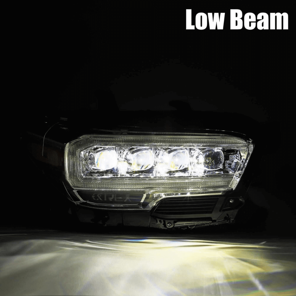 NOVA-Series LED Projector Headlights | Amber/Clear DRL Fits 2016-2023 Toyota Tacoma
