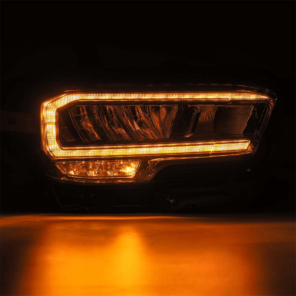 TCMBST TRD Pro-Style LED Headlights | Clear DRL - BLACK Fits 2016-2023 Toyota Tacoma