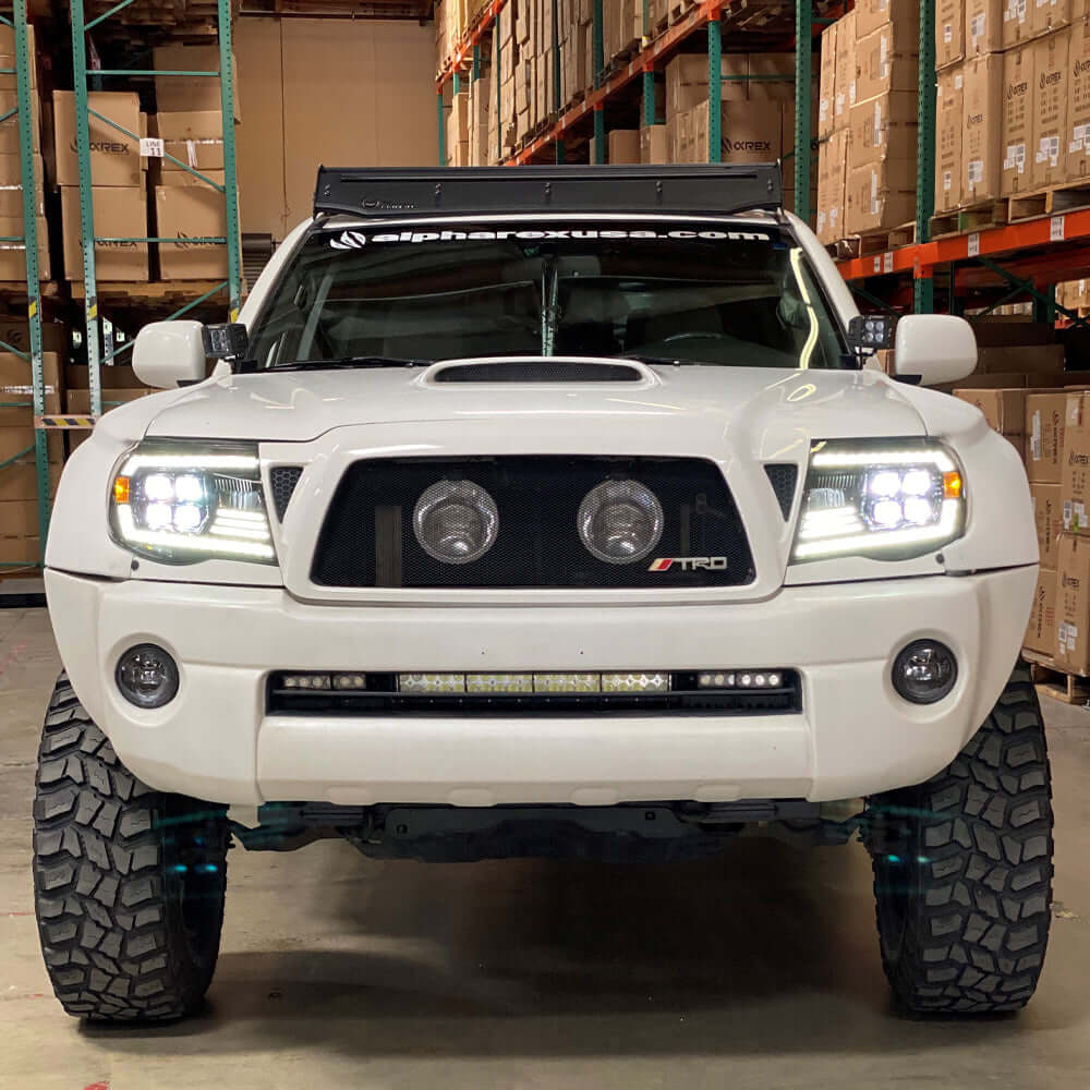 NOVA-Series LED Projector Headlights | Clear DRL Fits 2005-2011 Toyota Tacoma