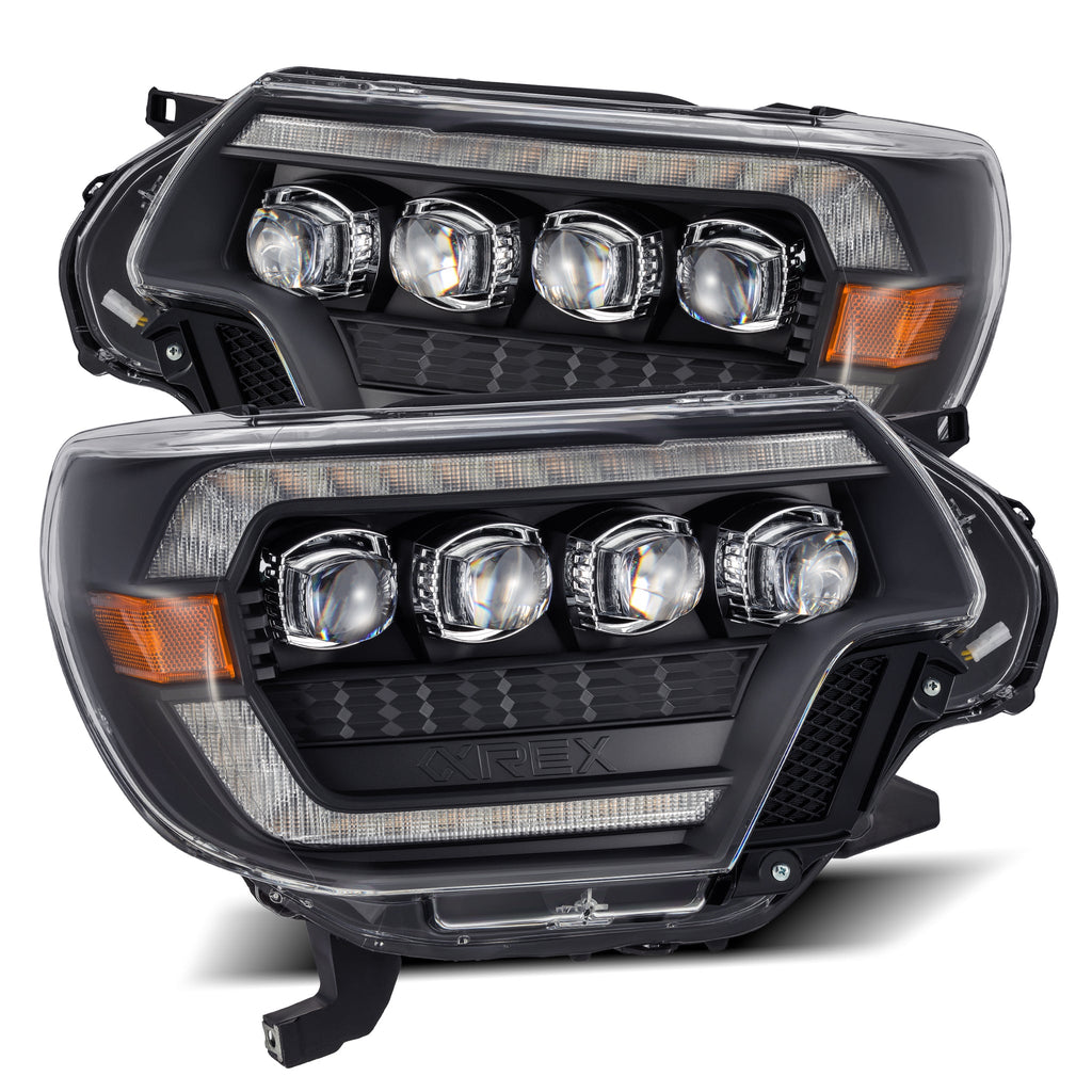 NOVA-Series LED Projector Headlights | Amber/Clear DRL Fits 2012-2015 Toyota Tacoma