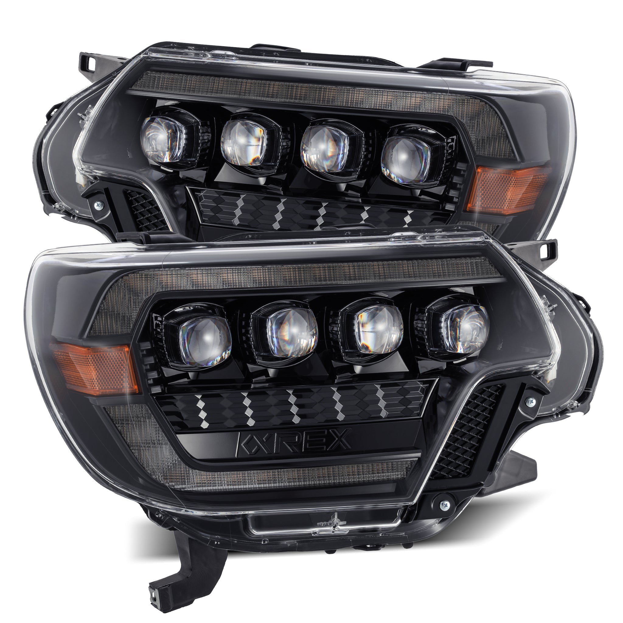 NOVA-Series LED Projector Headlights | Amber/Clear DRL Fits 2012-2015 Toyota Tacoma
