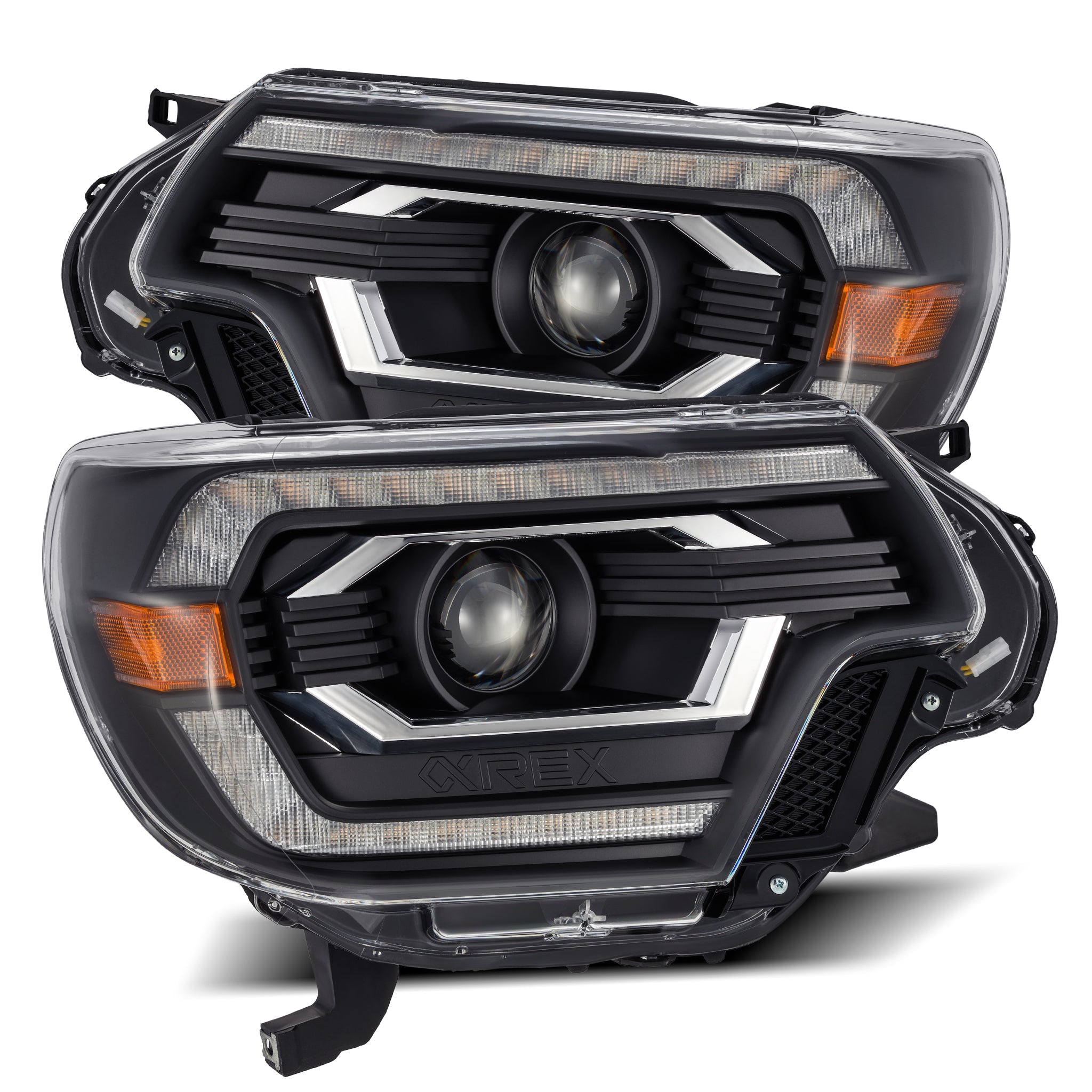 LUXX-Series LED Projector Headlights | Amber/Clear DRL Fits 2012-2015 Toyota Tacoma