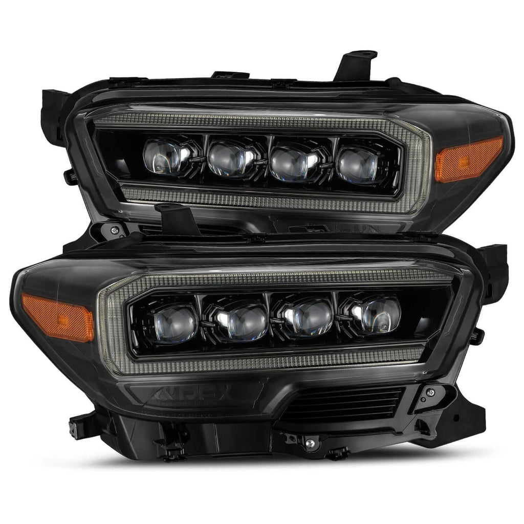 NOVA-Series LED Projector Headlights | Amber/Clear DRL Fits 2016-2023 Toyota Tacoma