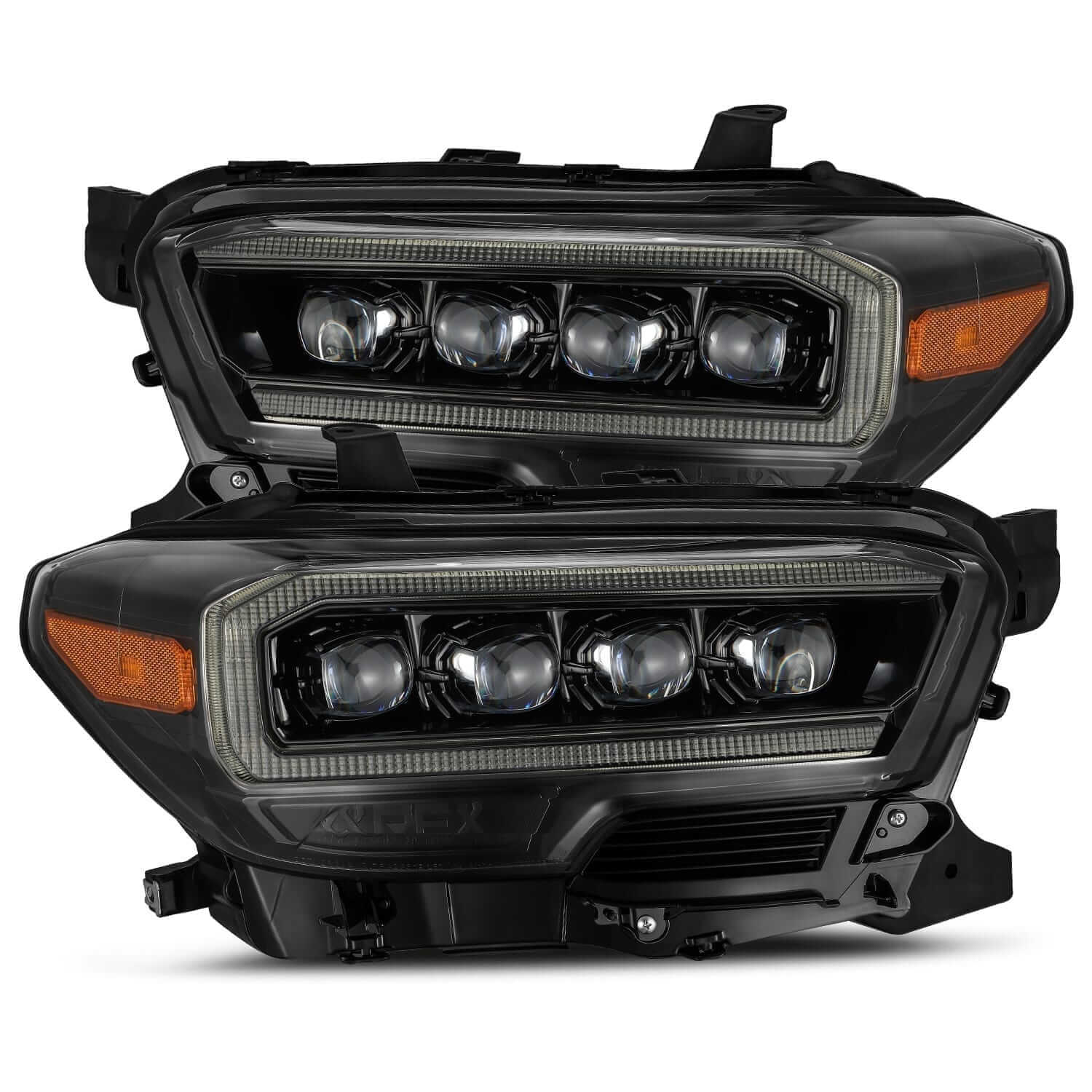 NOVA-Series LED Projector Headlights | Amber/Clear DRL Fits 2016-2023 Toyota Tacoma