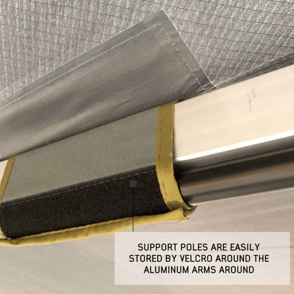 HD Nomadic 270 LT Awning - Dark Gray With Black Travel Cover Universal