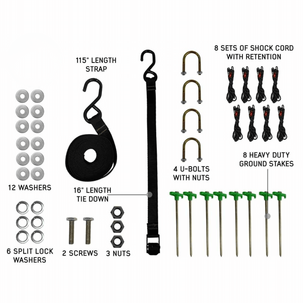 HD Nomadic 270 LT Awning - Dark Gray With Black Travel Cover Universal