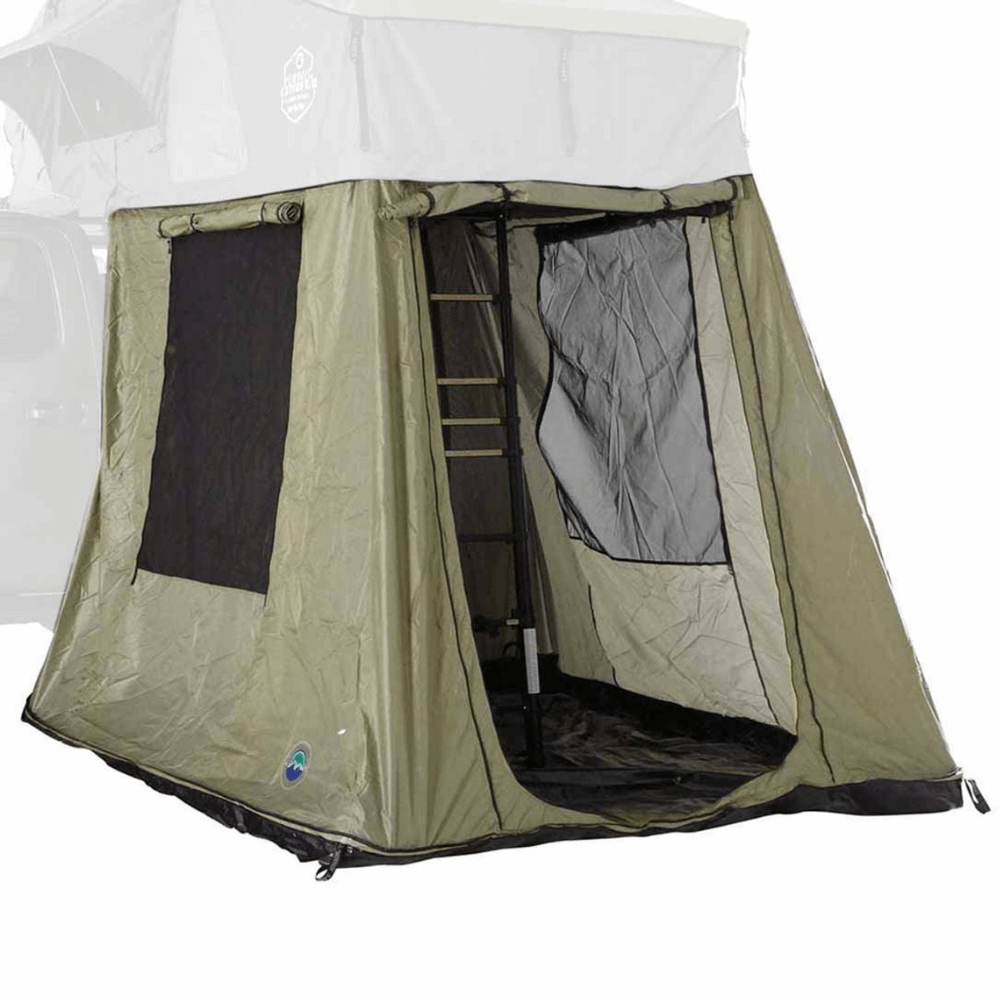 HD Nomadic 2 Roof Top Tent Annex Green Base With Black Floor & Travel Cover