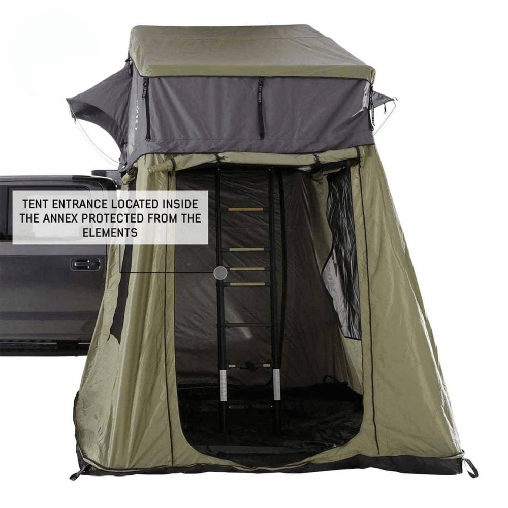 HD Nomadic 2 Roof Top Tent Annex Green Base With Black Floor & Travel Cover