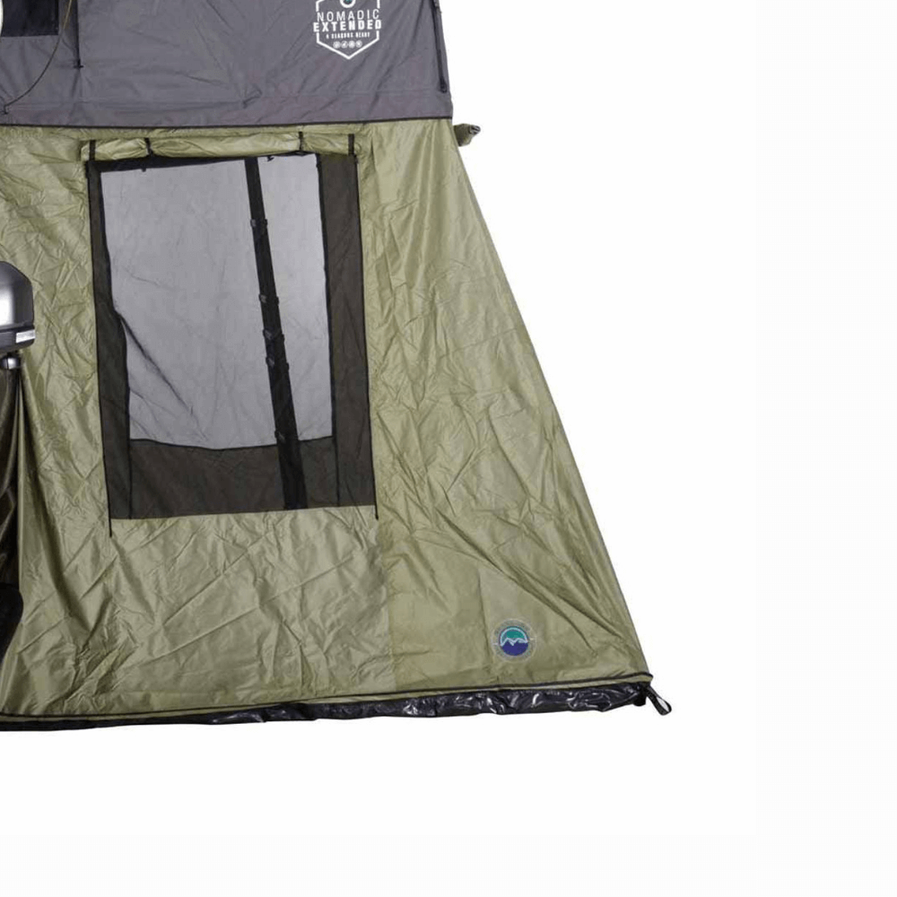 HD Nomadic 3 Roof Top Tent Annex Green Base With Black Floor & Travel Cover
