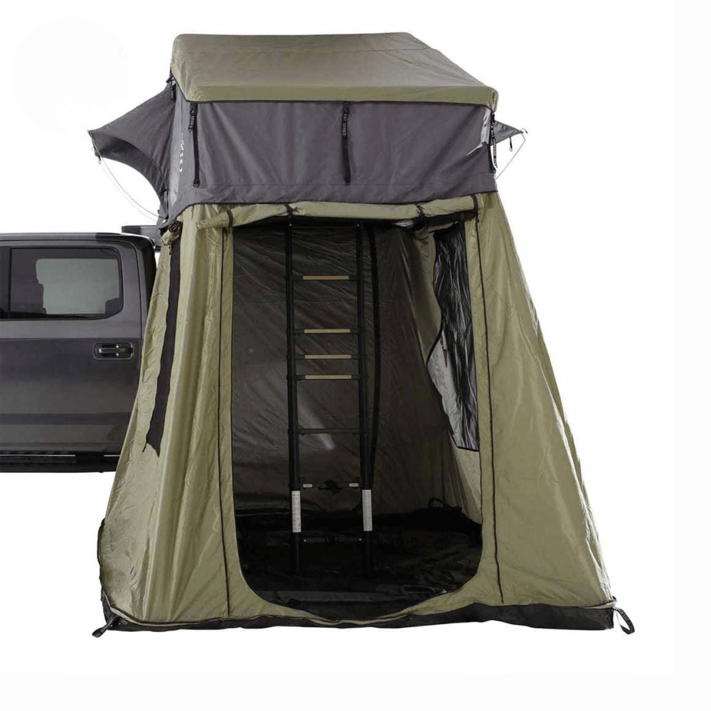 HD Nomadic 3 Roof Top Tent Annex Green Base With Black Floor & Travel Cover