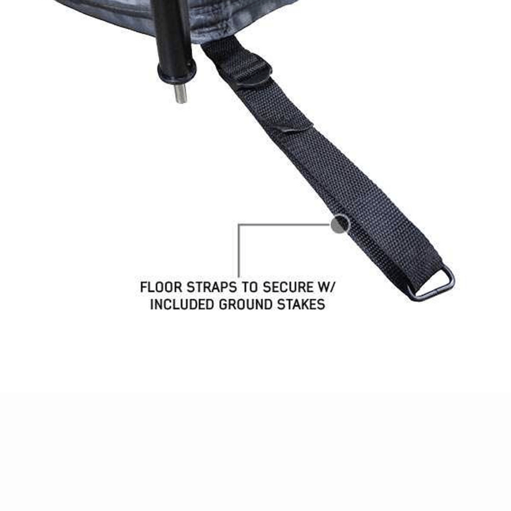 HD Nomadic Awning Room Enclosure, Grey Body, Green Trim (4 Walls & Floor)