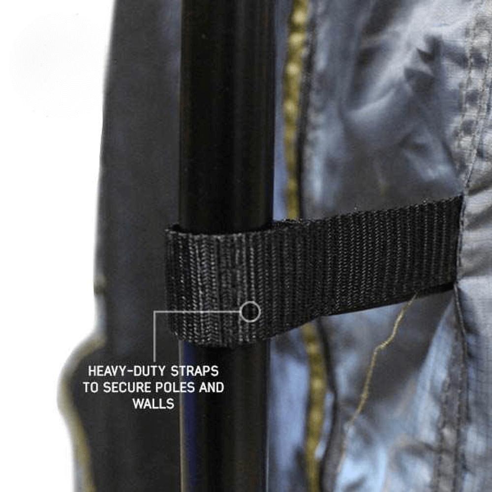 HD Nomadic Awning Room Enclosure, Grey Body, Green Trim (4 Walls & Floor)