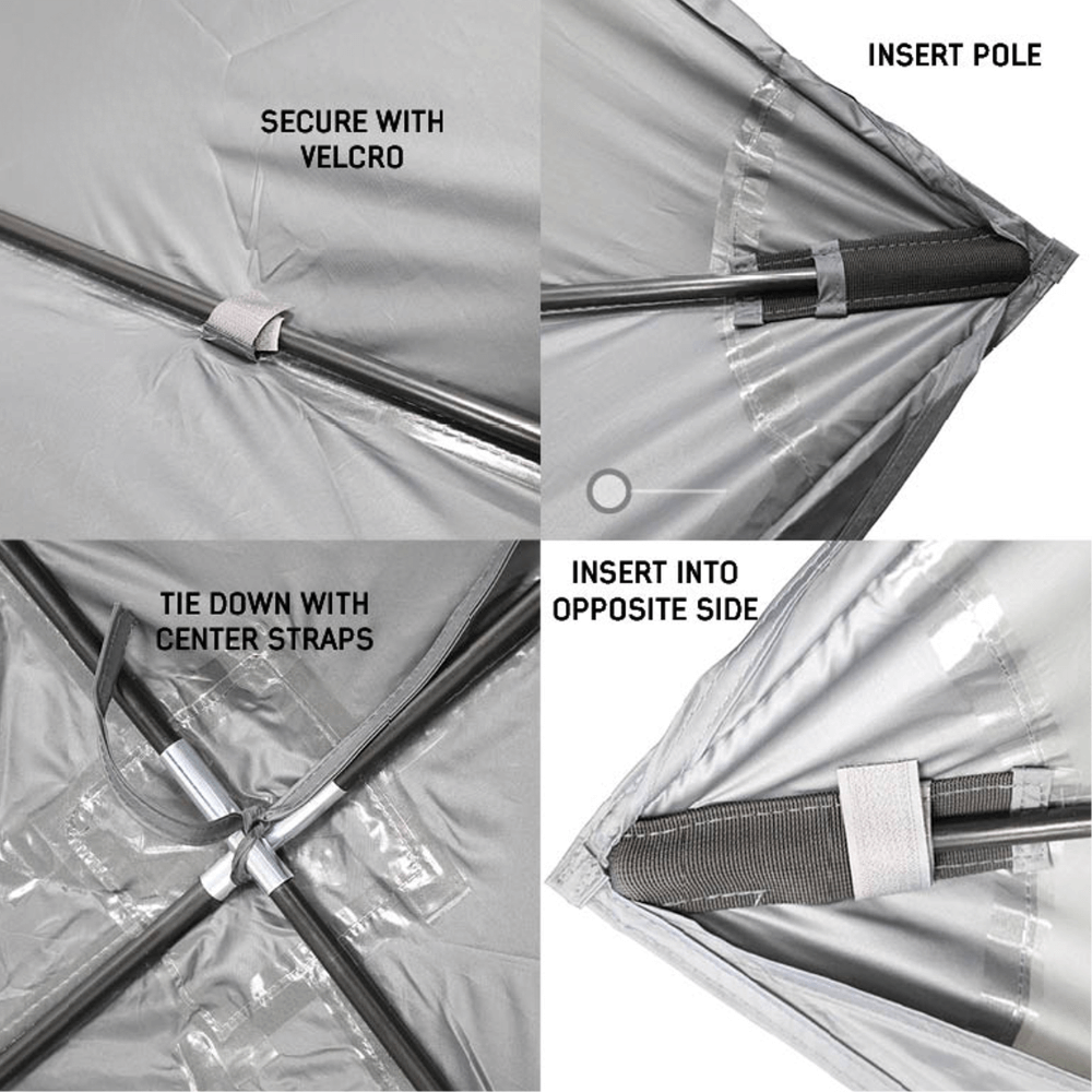 Hub Centric Ground Tent - Black Body & Grey Rainfly