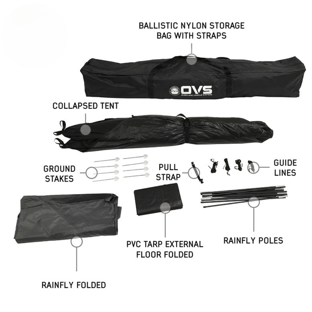 Hub Centric Ground Tent - Black Body & Grey Rainfly