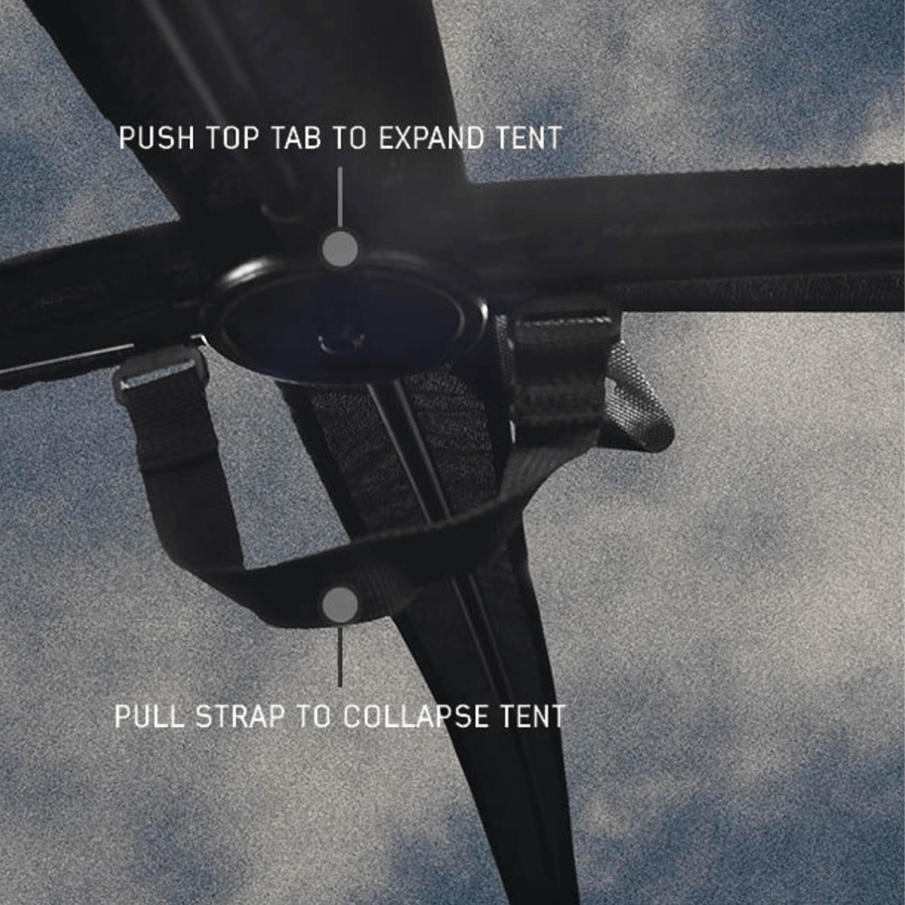 Hub Centric Ground Tent - Black Body & Grey Rainfly