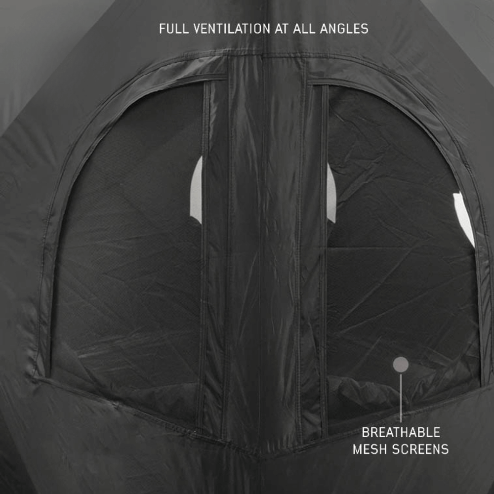 Hub Centric Ground Tent - Black Body & Grey Rainfly