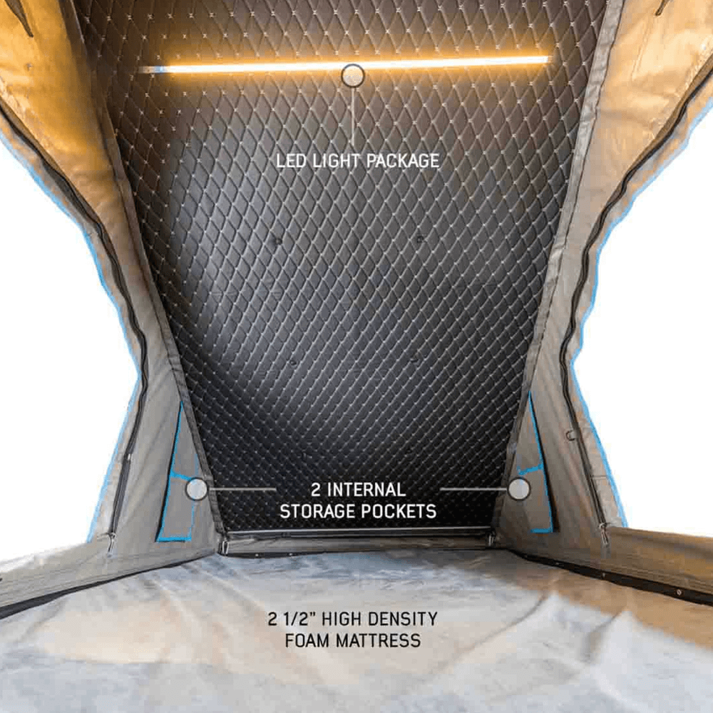 MagPak - Camper Shell/Roof Top Tent Combo with Lights, Rear Molle Panel, Side Tie Downs, Front & Rear Windows