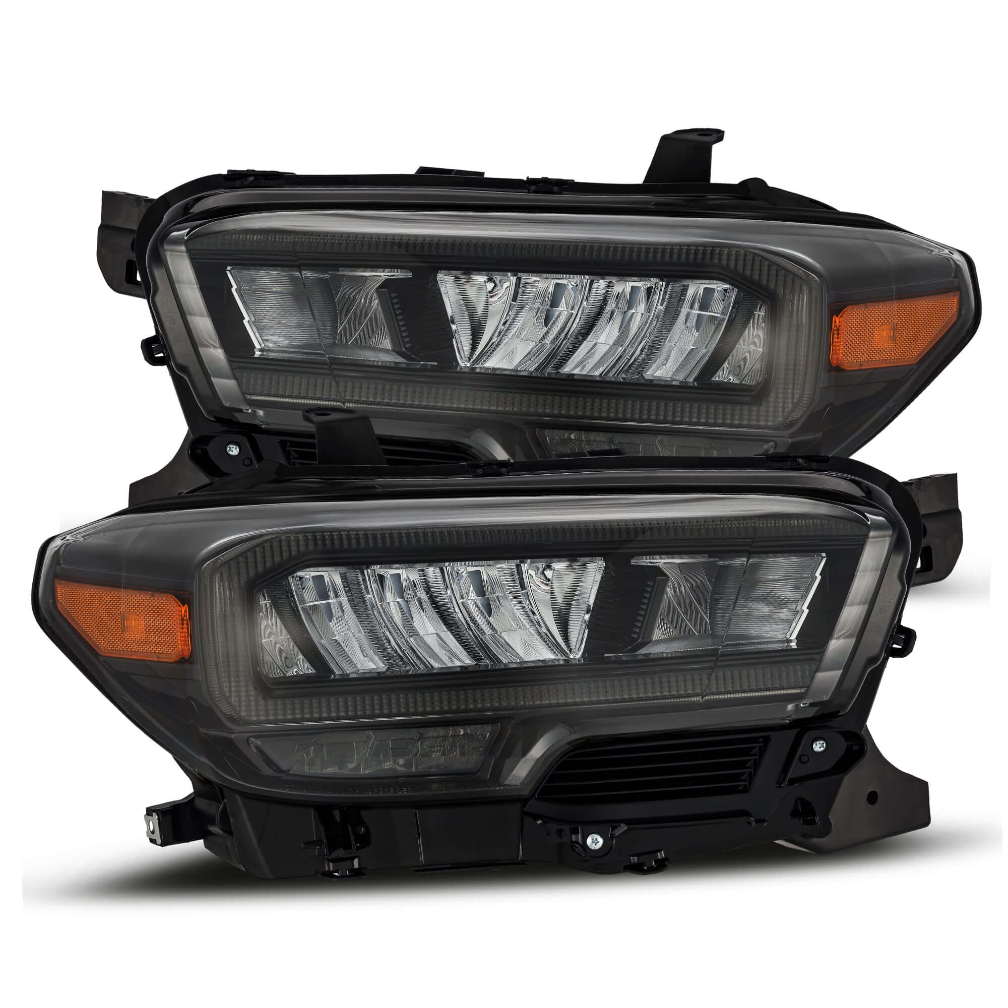 TCMBST TRD Pro-Style LED Headlights | Clear DRL - BLACK Fits 2016-2023 Toyota Tacoma