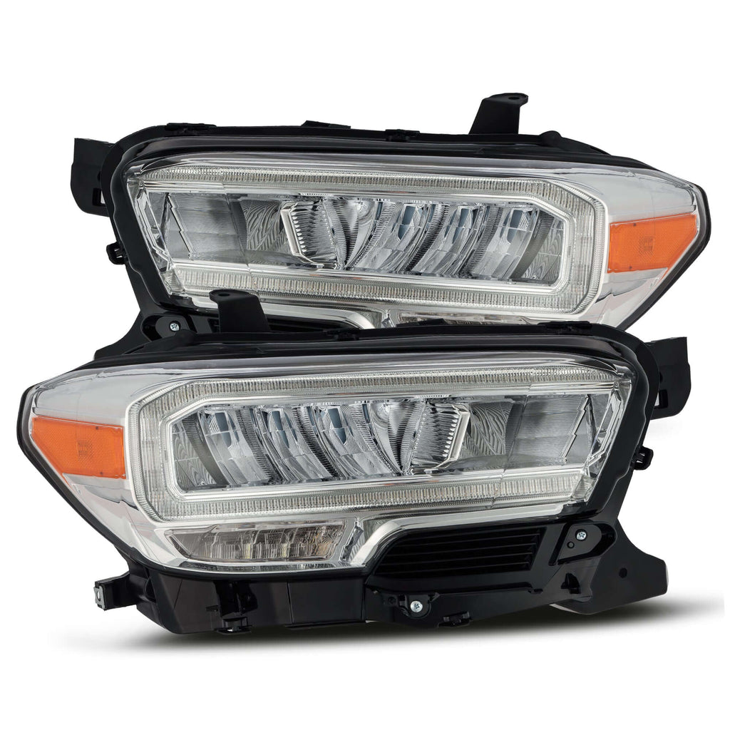 TCMBST TRD Pro-Style LED Headlights | Clear DRL - BLACK Fits 2016-2023 Toyota Tacoma