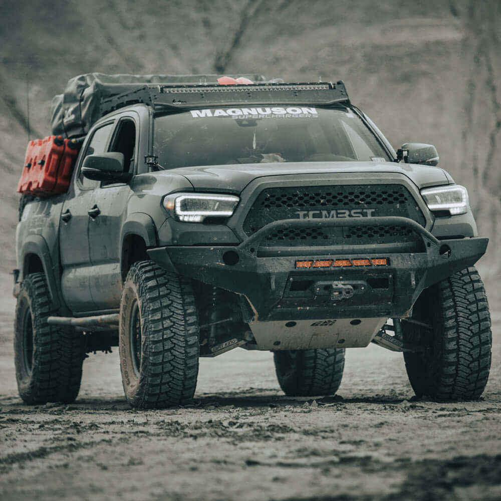 TCMBST TRD Pro-Style LED Headlights | Clear DRL - BLACK Fits 2016-2023 Toyota Tacoma