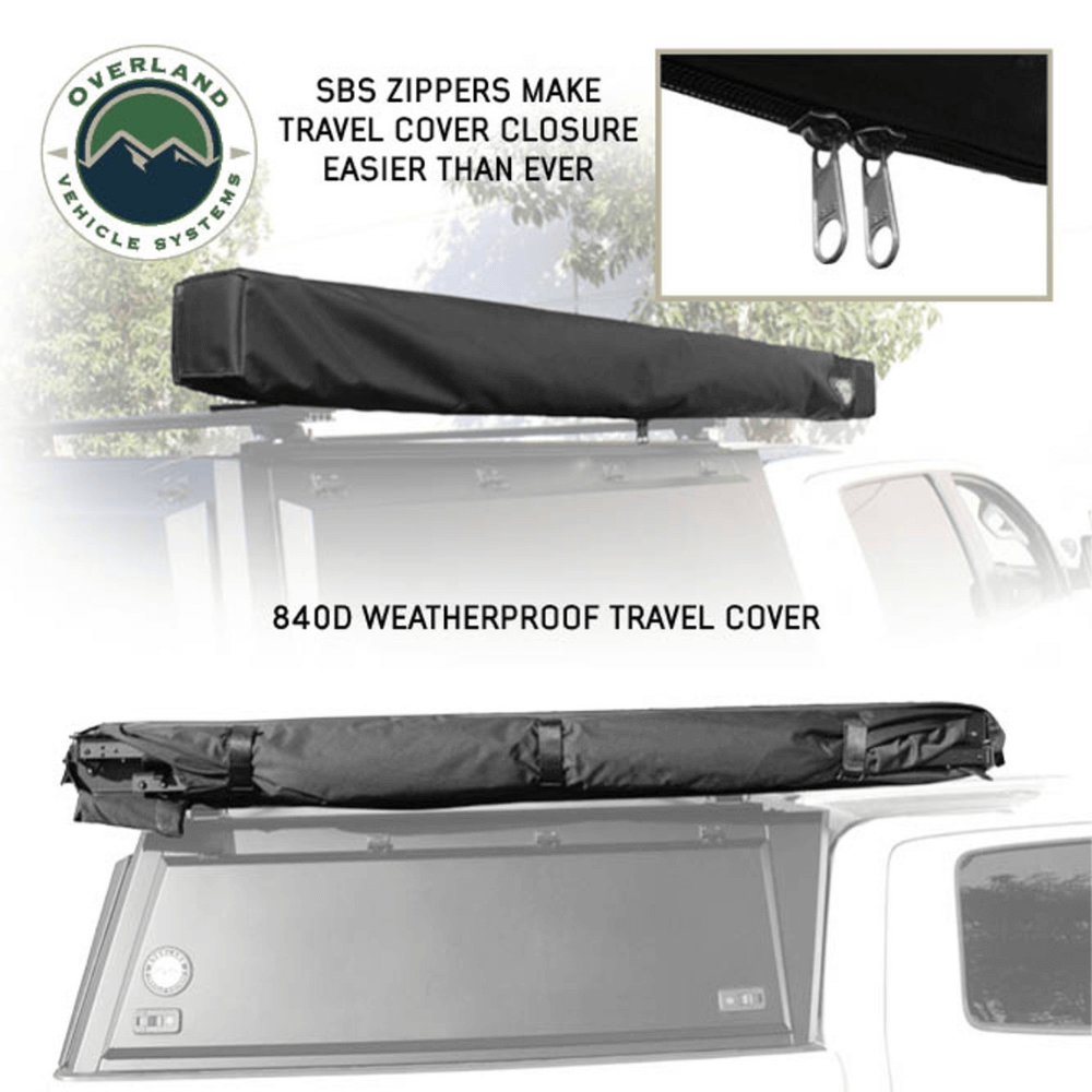 XD Nomadic Self-Deploying 90 Degree Awning with Lights & Black Out Fabric Universal