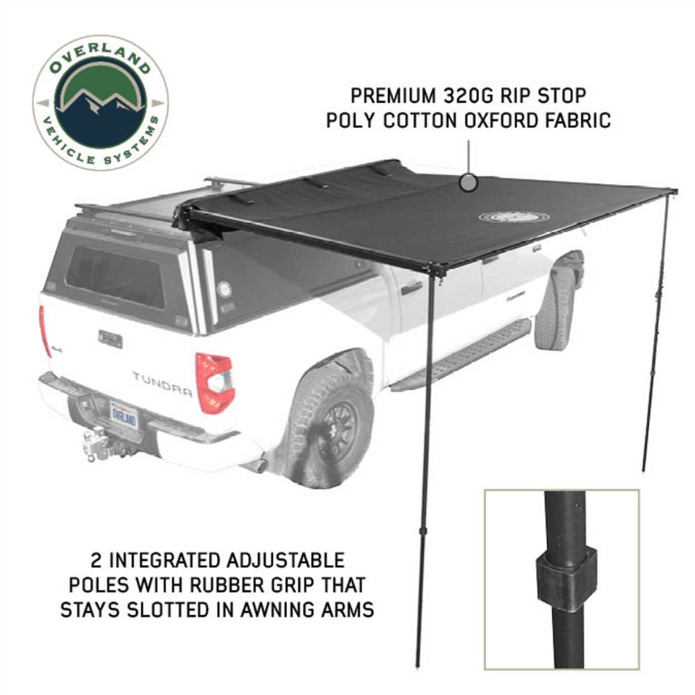 XD Nomadic Self-Deploying 90 Degree Awning with Lights & Black Out Fabric Universal