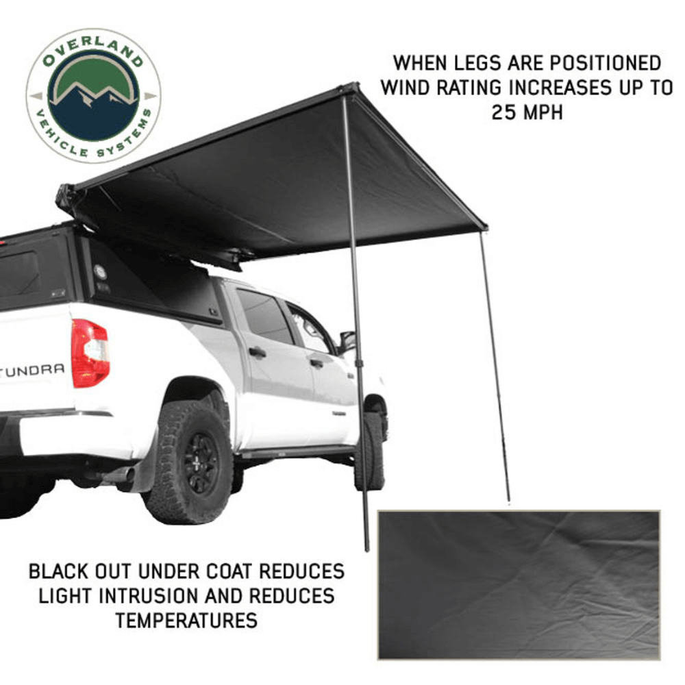 XD Nomadic Self-Deploying 90 Degree Awning with Lights & Black Out Fabric Universal